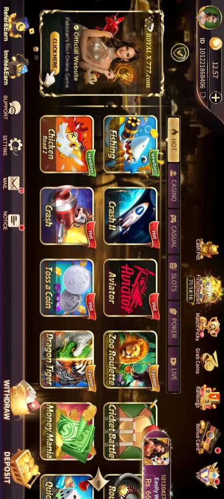 Royal x 777 game
